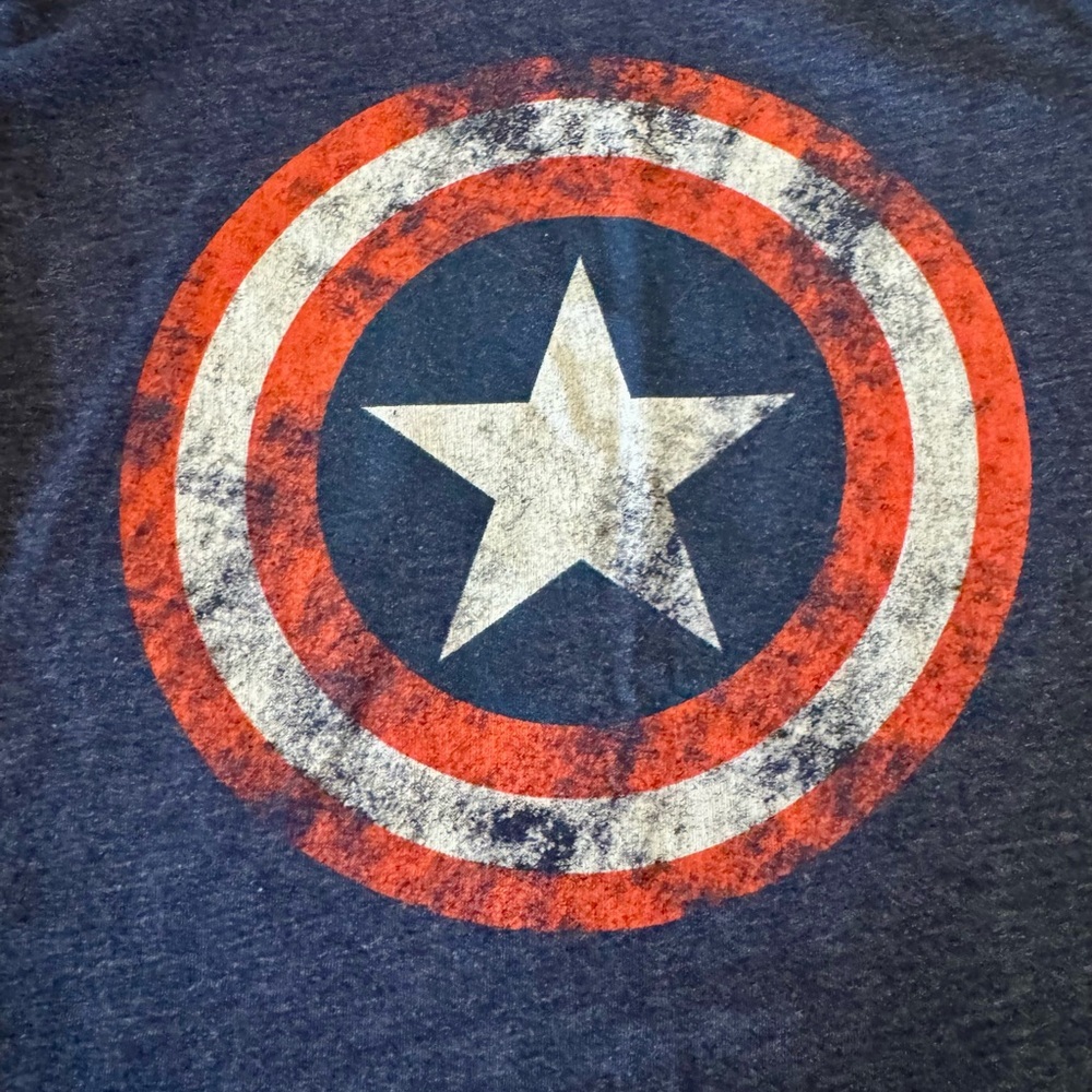 Marvel Captain America Kids Navy Blue Graphic Short Sleeve T-Shirt, Boys 5T - Picture 3 of 5